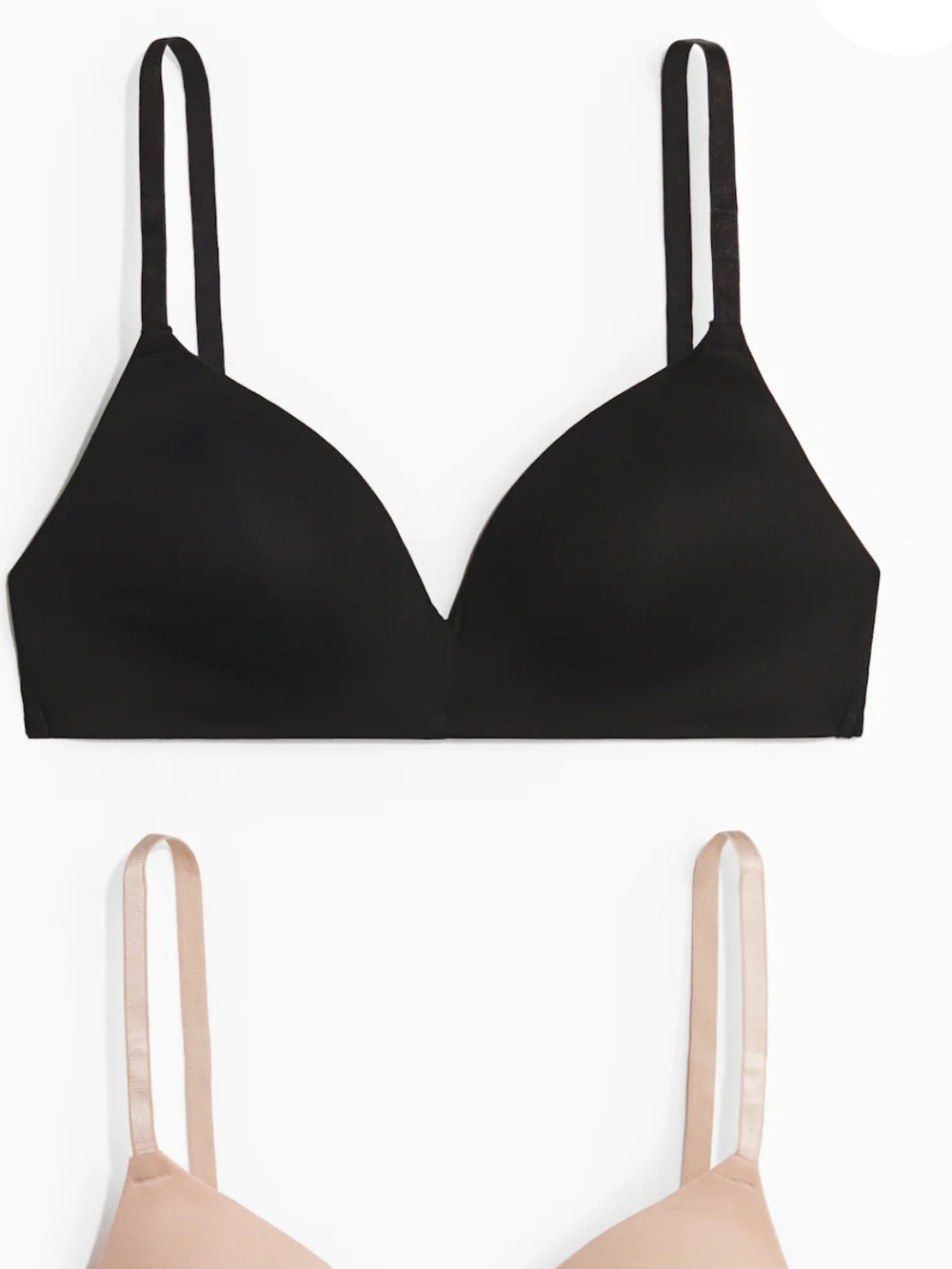 H&M Wireless Everyday Bra Duo - Black & Nude
